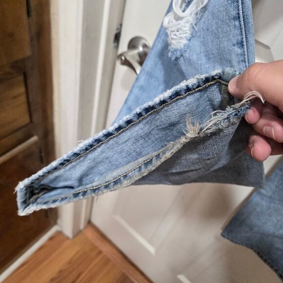 Pistola Keeley Ripped Flare Jeans Light Wash 26 - Picture 6 of 12